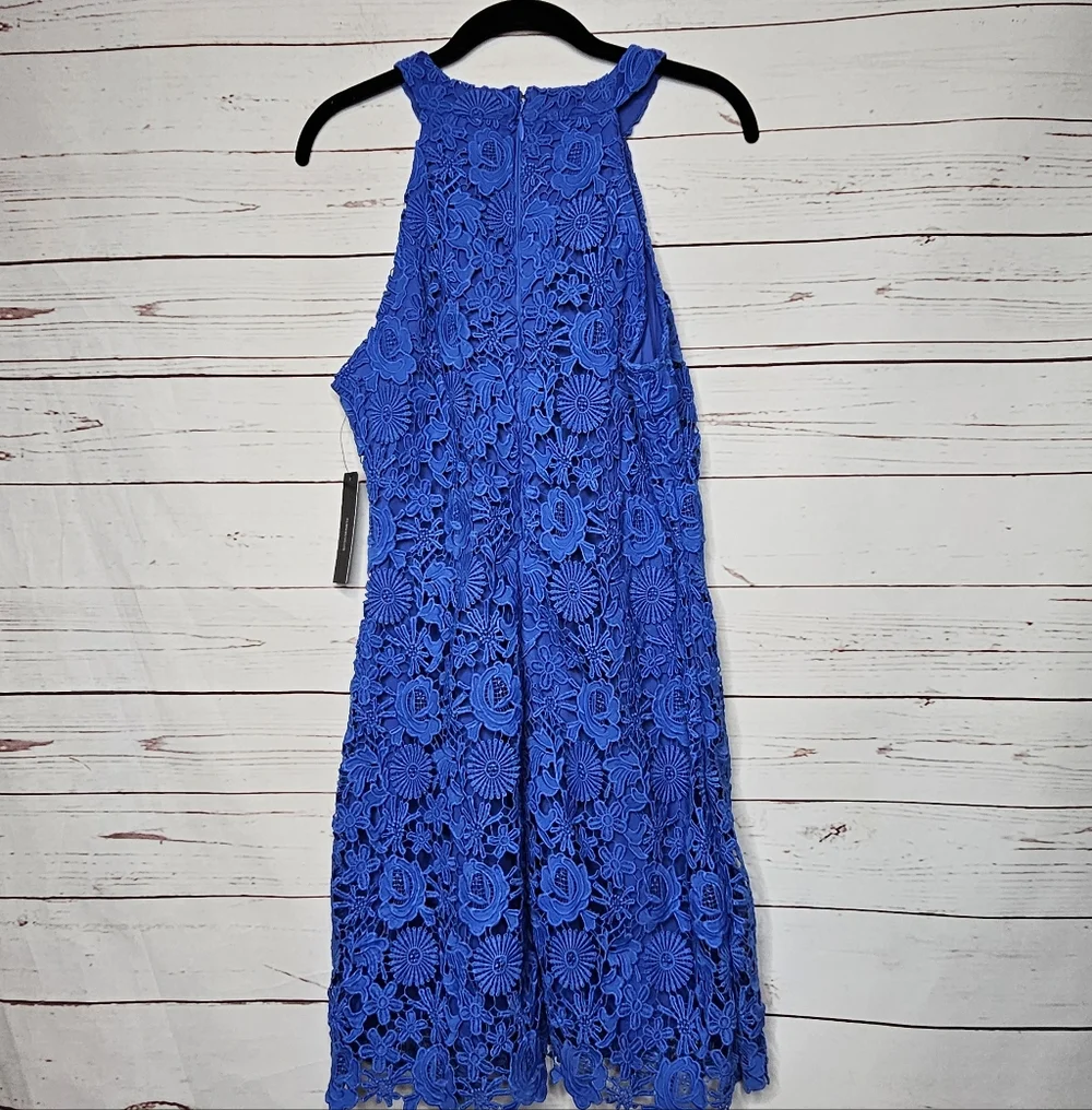 Lulus Love Poem Blue Lace Sheath Dress - Picture 2 of 7
